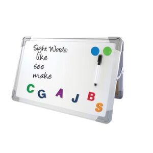 NEW double sided table top whiteboard 18” *12” w/ 4 magnetic erasers